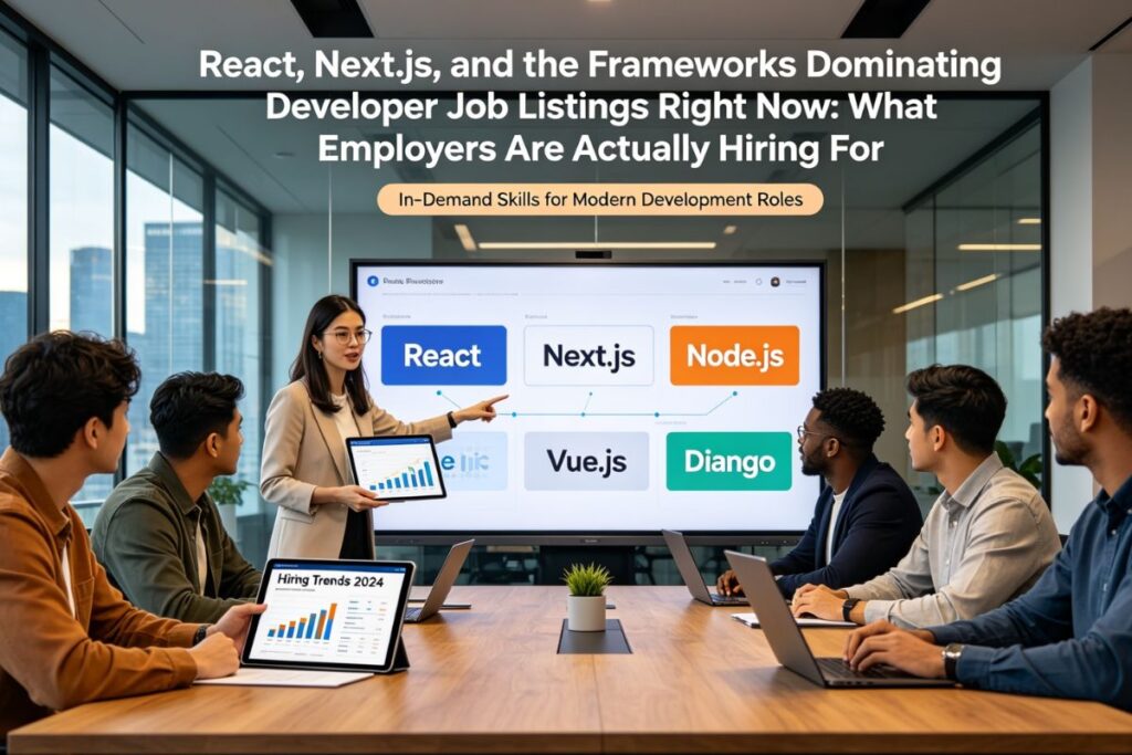 React, Next.js, and the Frameworks Dominating Developer Job Listings Right Now: What Employers Are Actually Hiring For