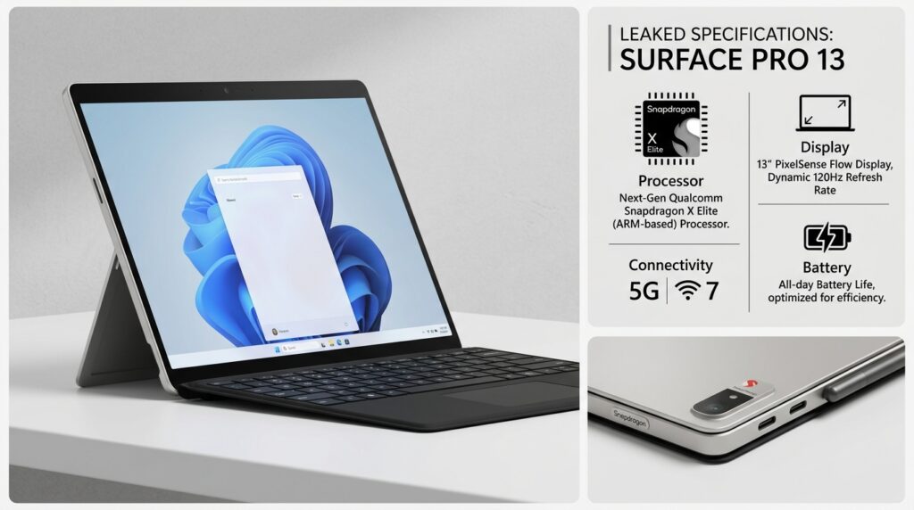 Microsoft Surface Pro 13 leak reveals Snapdragon