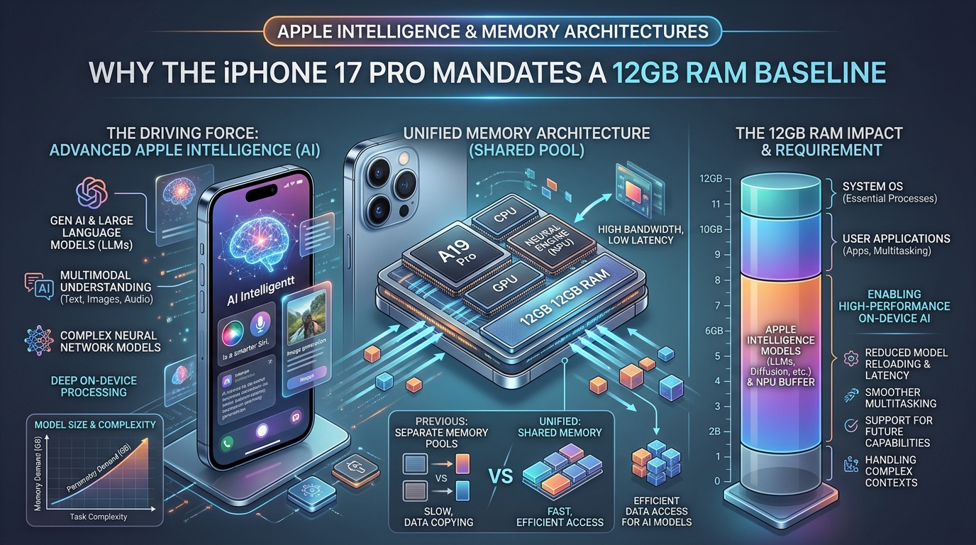 Apple Intelligence and Memory Architectures: Why the /iphone-17-pro Mandates a 12GB RAM Baseline